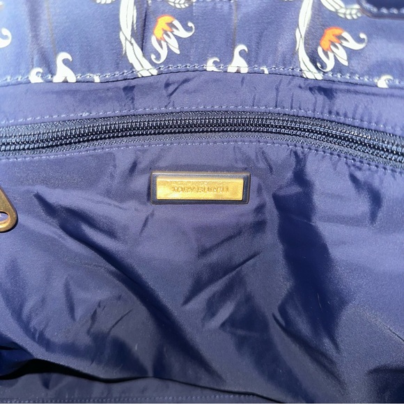 Tory Burch ELLA Nylon Tote Blue Floral - Picture 12 of 12